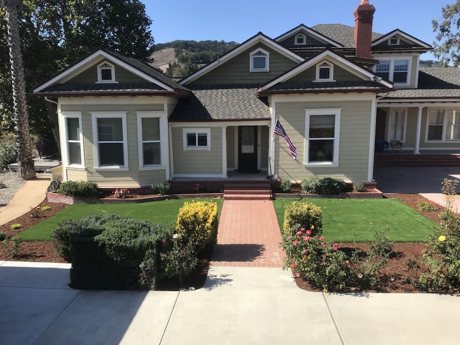 Lovely new landscaping in front.