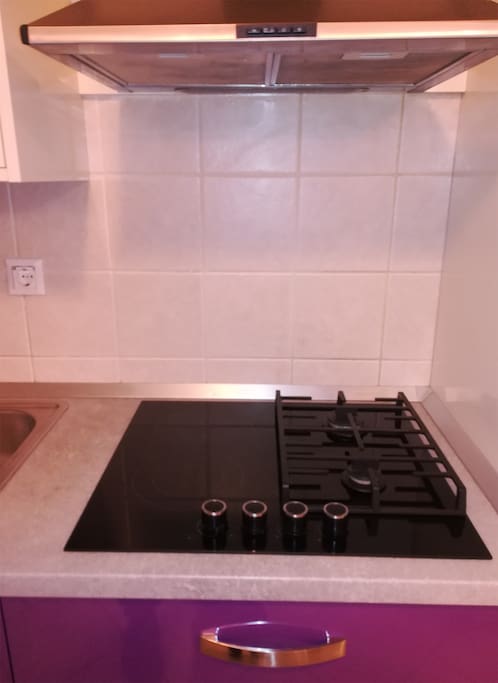 kitchen cooker with utensils