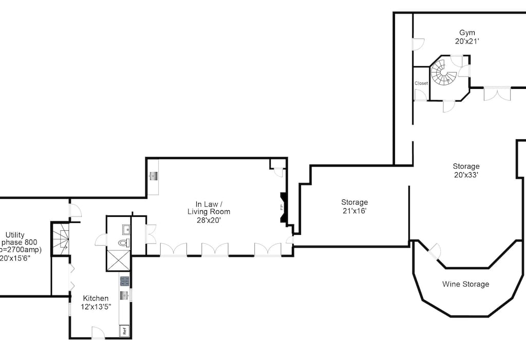Use of private entrance, kitchen, bathroom, In Law living room. Not storage or Utility.