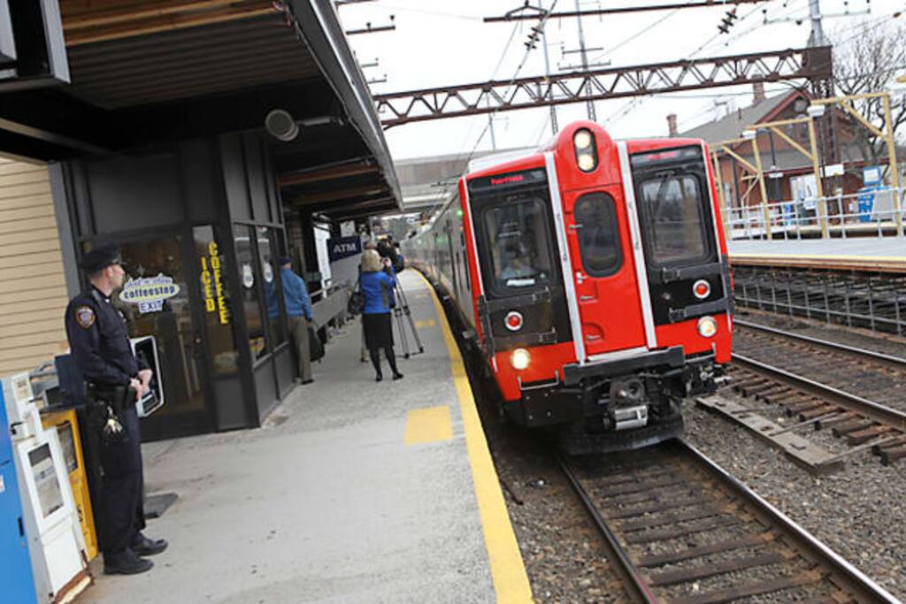 Easy train ride to New York City ( this is the Fairfield train station at Fairfield downtown. )