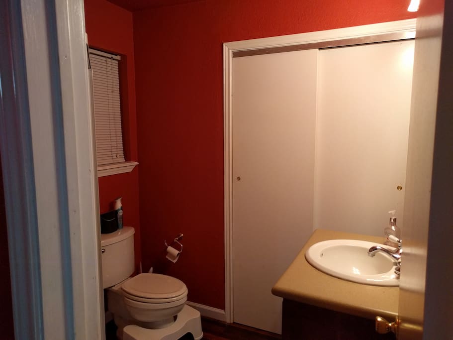 Private bathroom and Stall shower!