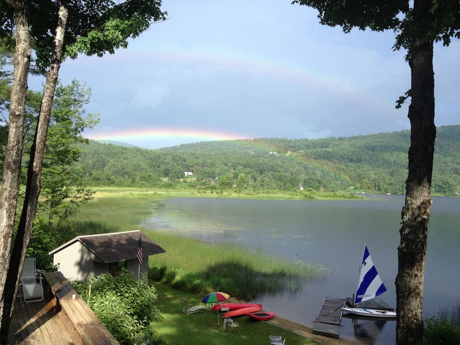 All the pond activities and a rainbow!