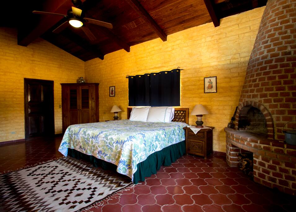 Your private guest room with en-suite bathroom and fireplace