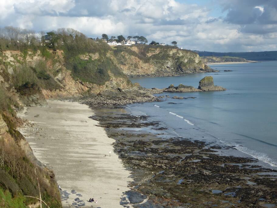 Duporth Beach - Aerial View