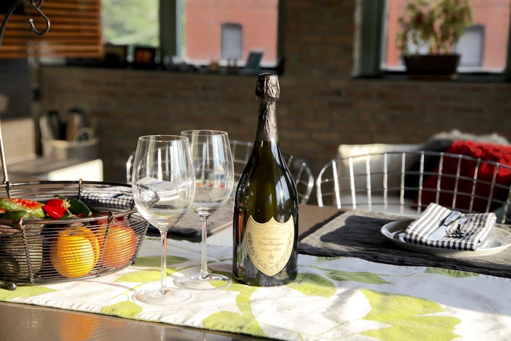 Dom Perignon (and others) available on request