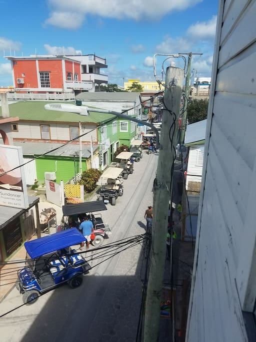 We are located right in the heart of San Pedro Town in Pescador Drive. Have access to Restaurants, library, Gym, Super Markets, Phamacy and our highly recommend tour agency Belize Diamond Adventures.