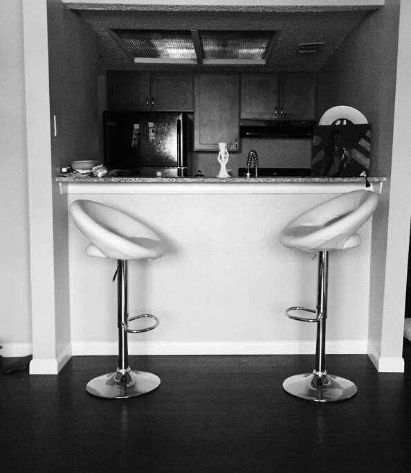 Enjoy breakfast or beers at the bar.