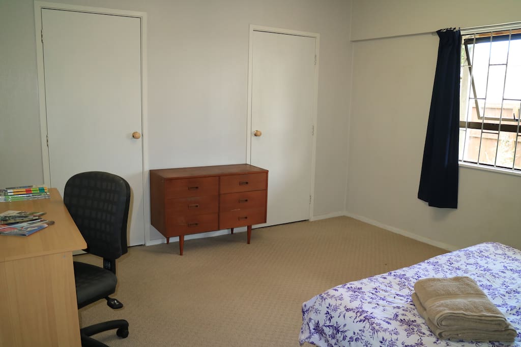 Two doors wardrobe, dresser and desk