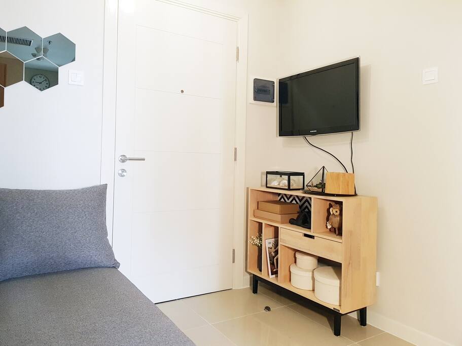 Living area with TV Cable