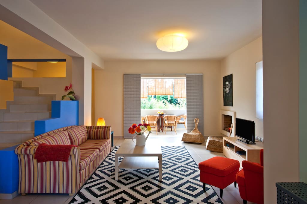 Main floor living room, veranda.