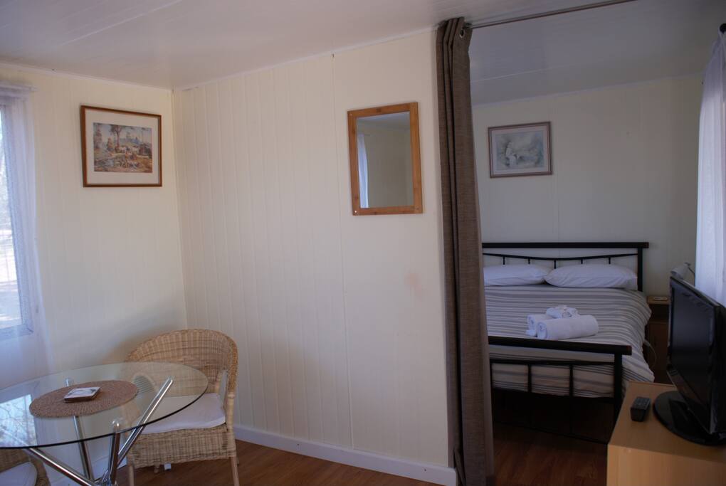 View from doorway into bedroom