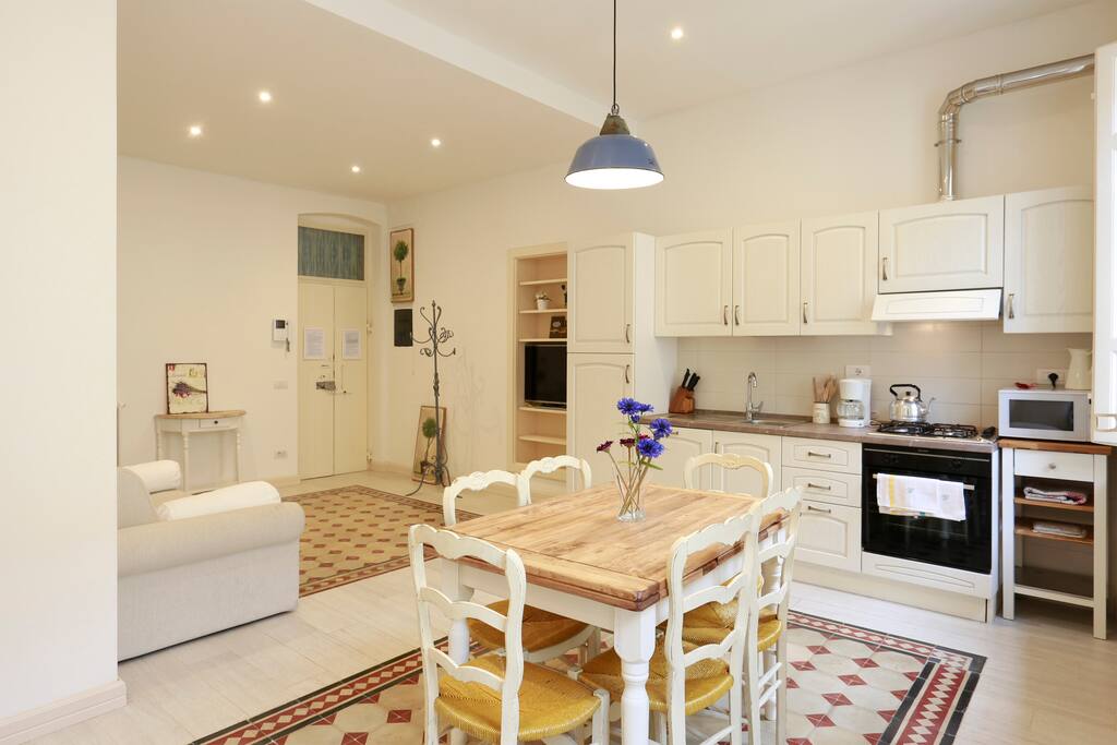 kitchen and dining