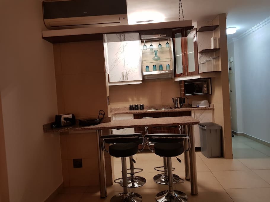 Fully Equipped kitchen,Stove Top,Fridge,Microvawe
