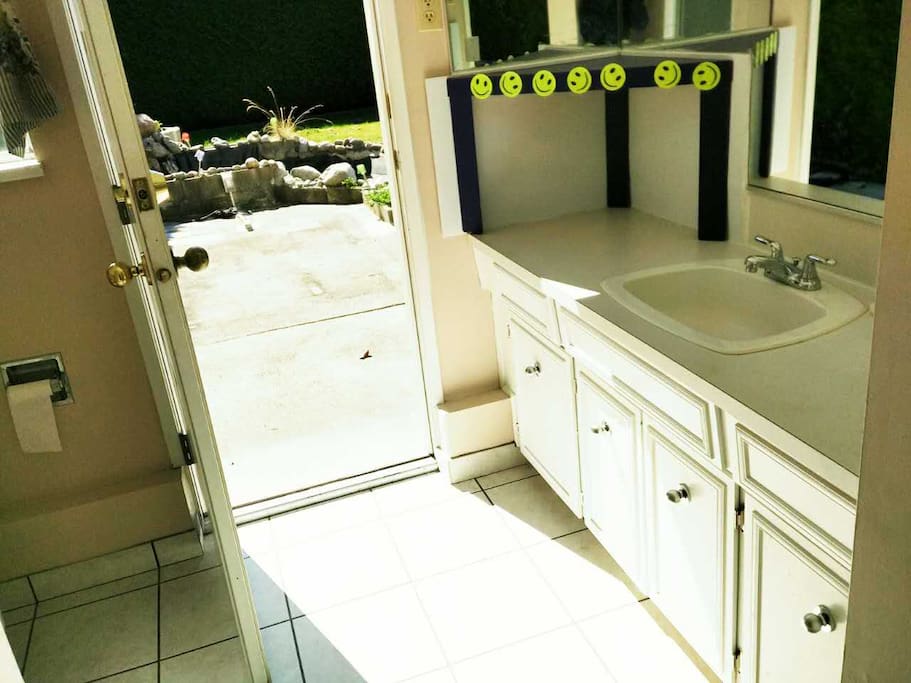 in-suite bathroom with separate entrance
