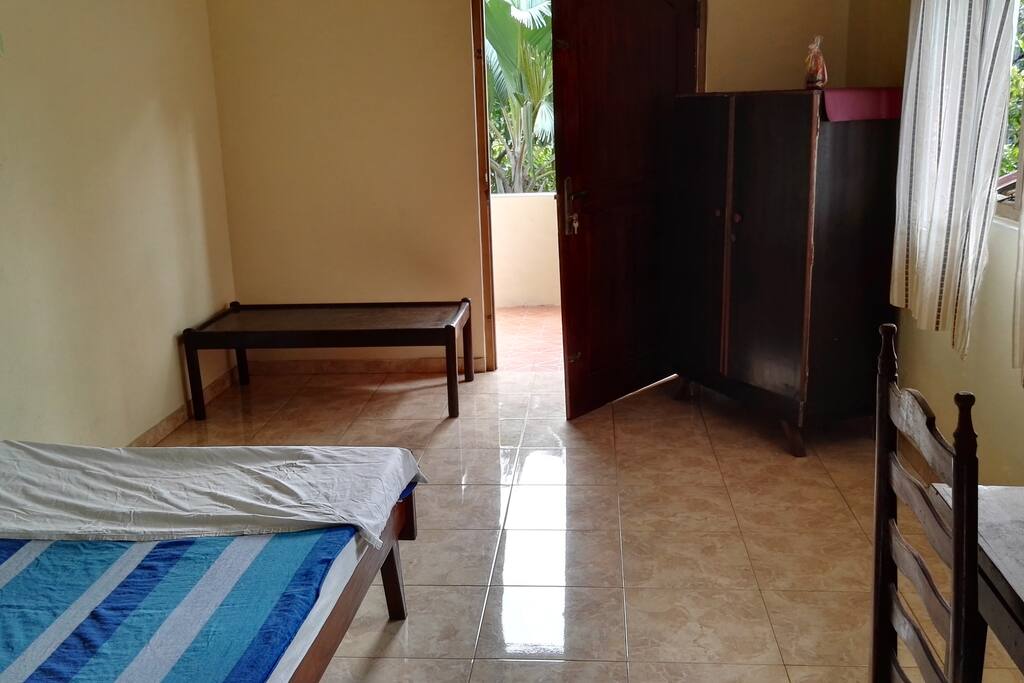 Wardrobe, table and new mattress