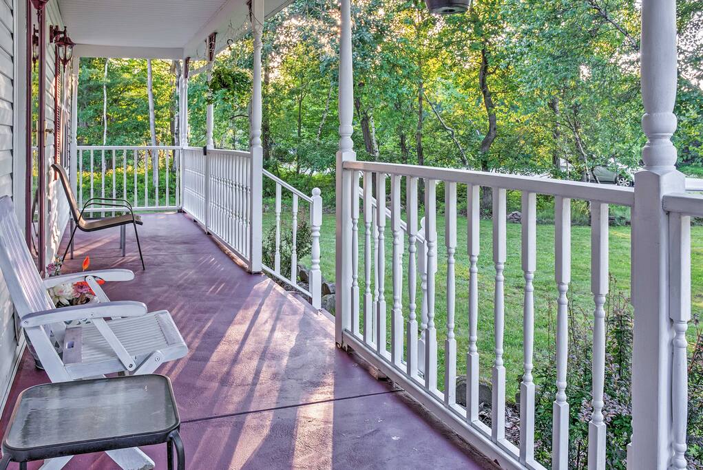 Sip on a cold brew as you admire the gorgeous landscape from the private furnished patio