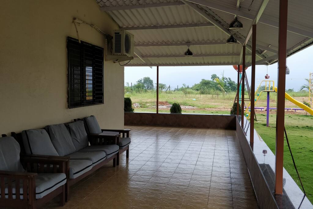 Sit out area outside the bungalow