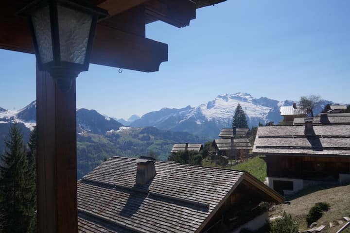 Chalet Chaleureux Cheminée Vue Incroyable - 4 Ch - La Clusaz