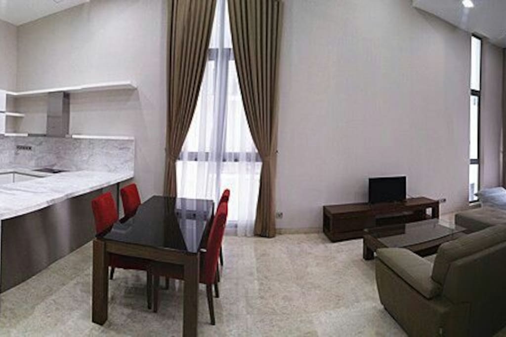 A spacious living room