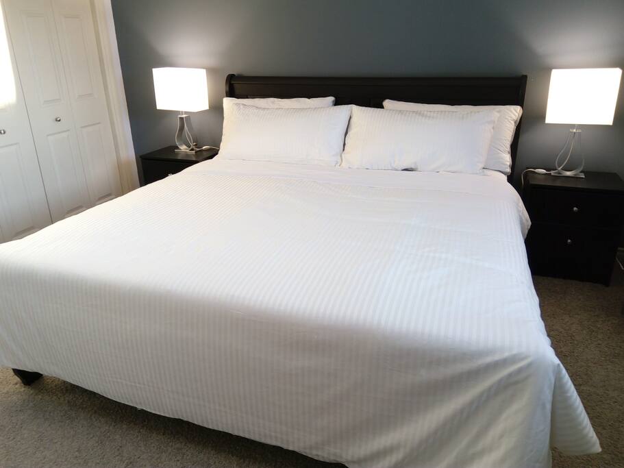 Master bedroom with king bed