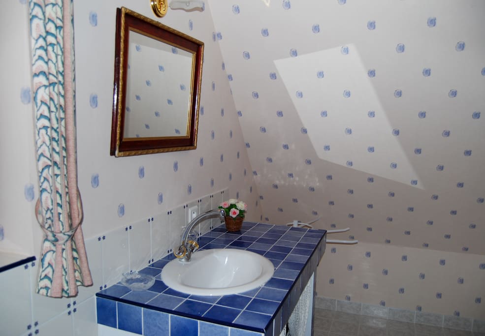 La salle d'eau privée de la chambre Domme.