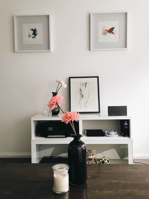 Artistic corner in the shared space