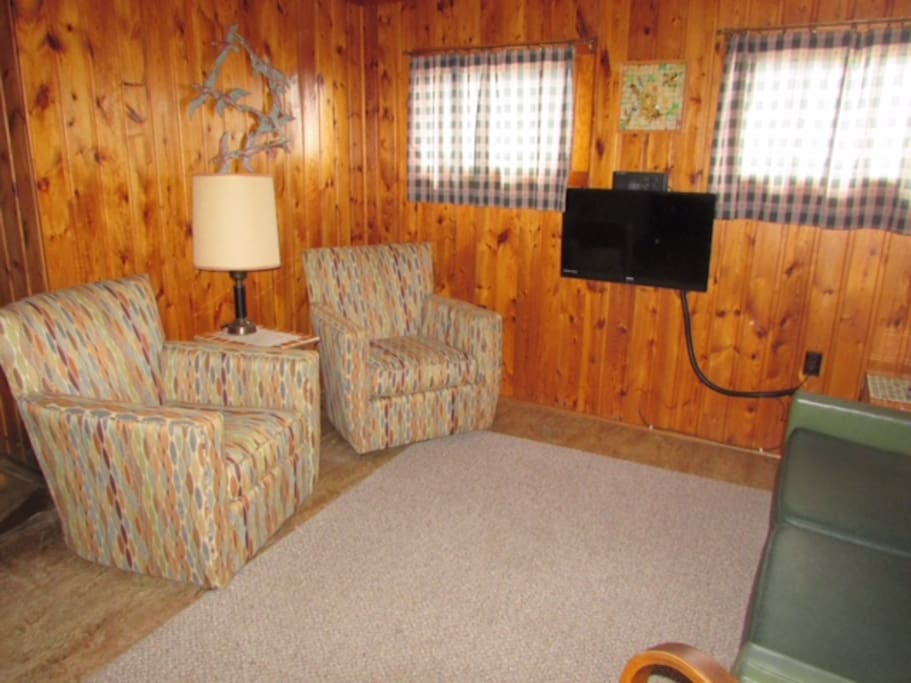 Swivel chairs and reading lamp