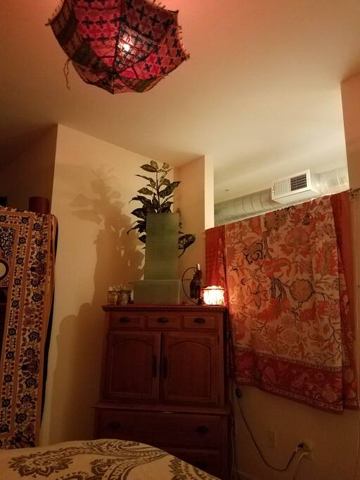 meditative fountain in bedroom