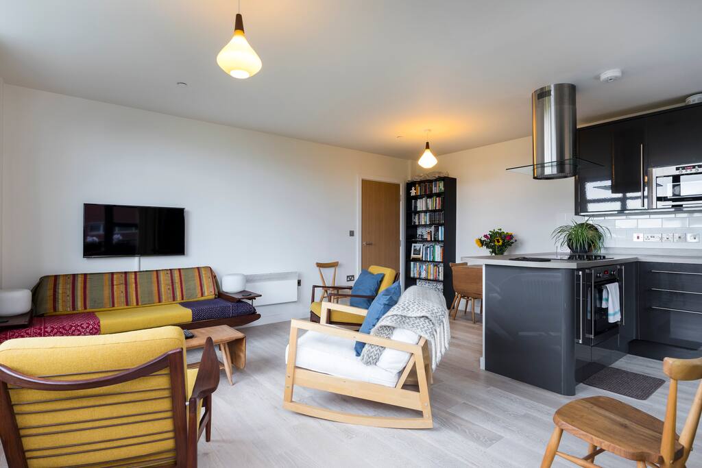 The living area is stylish and comfortable - a relaxing place to be.