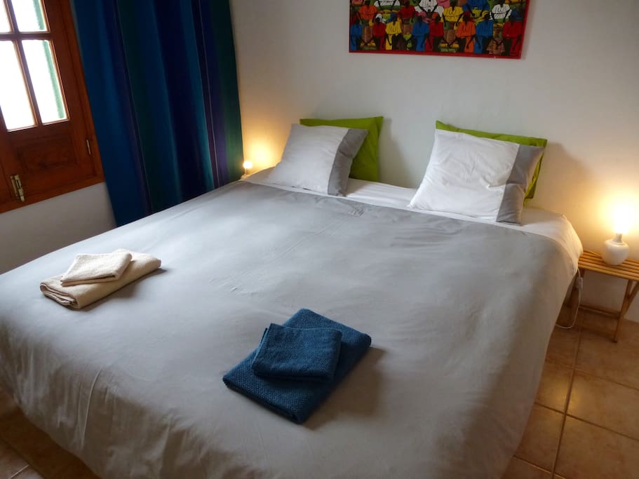 A big comfortable bed for counting sheep after a great day of exploring the island.