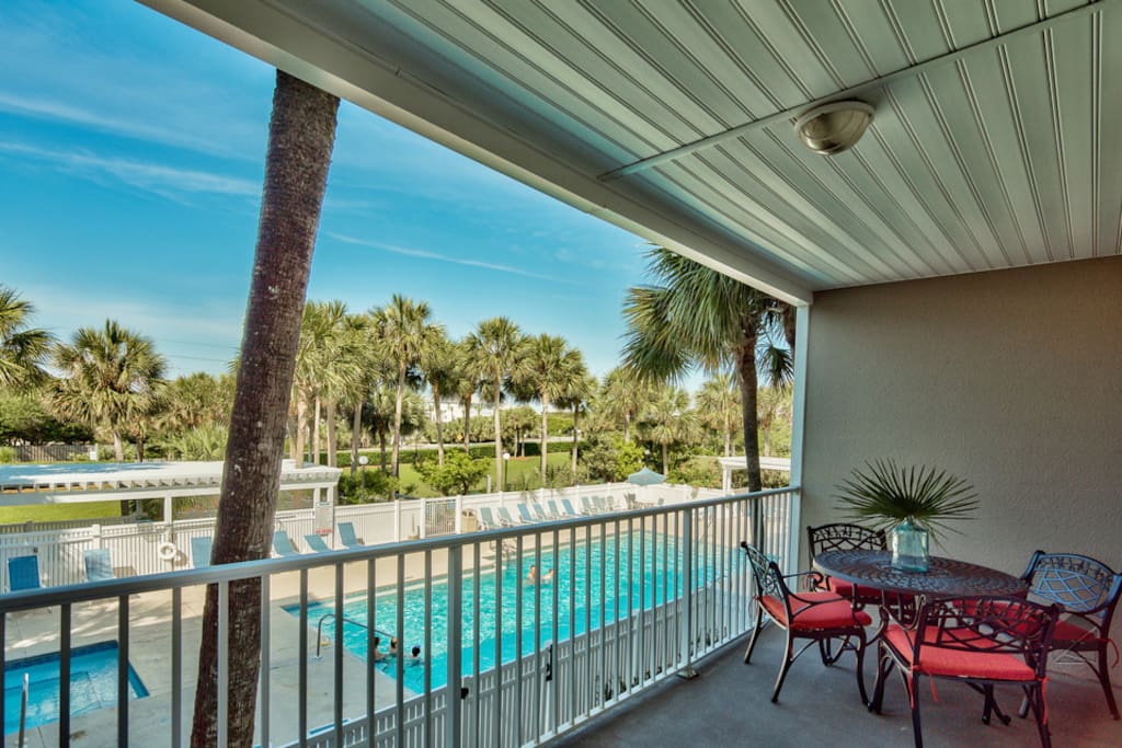 Or a full dinner. You can call down to the kiddos in the pool to let them know it's ready.