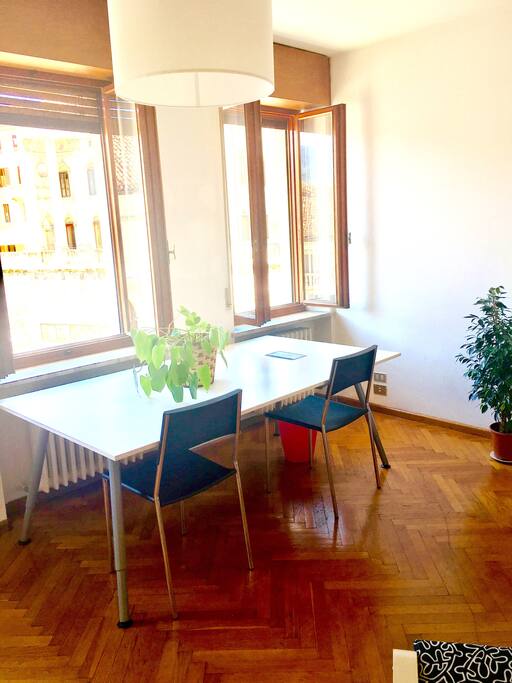 Part of the living room where you can have your drinks and meals while enjoying the city view.