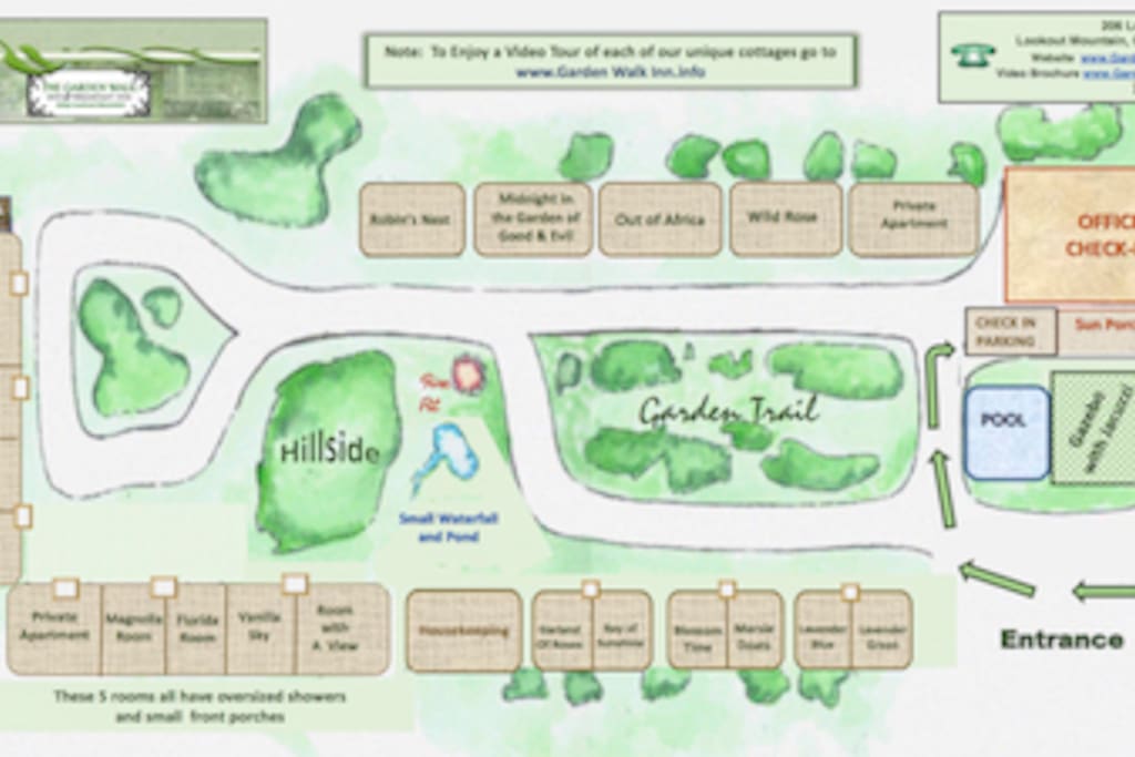 Map of Property w/names of cottages