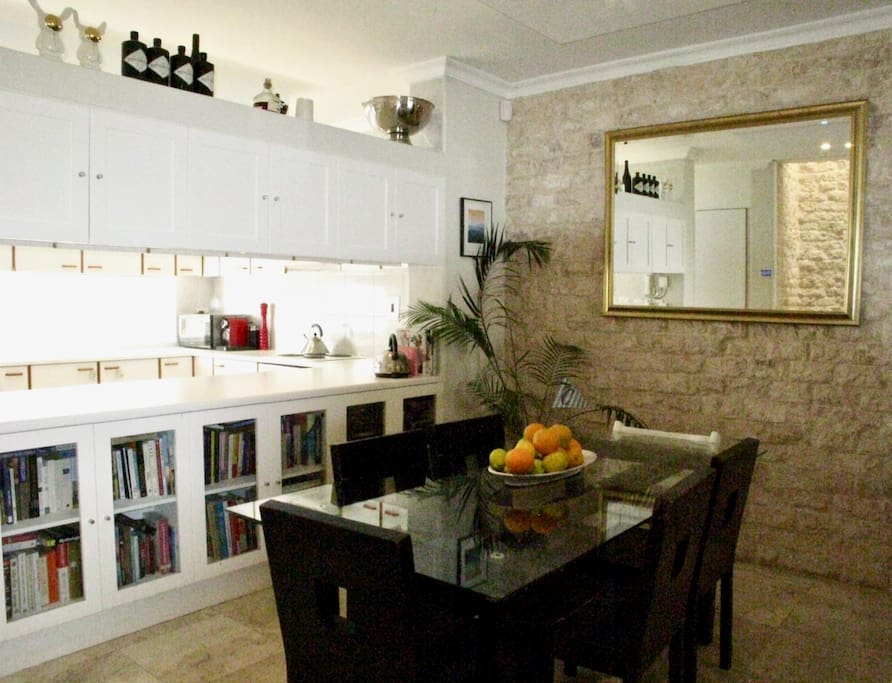 Dining Room with pass-through kitchen window.