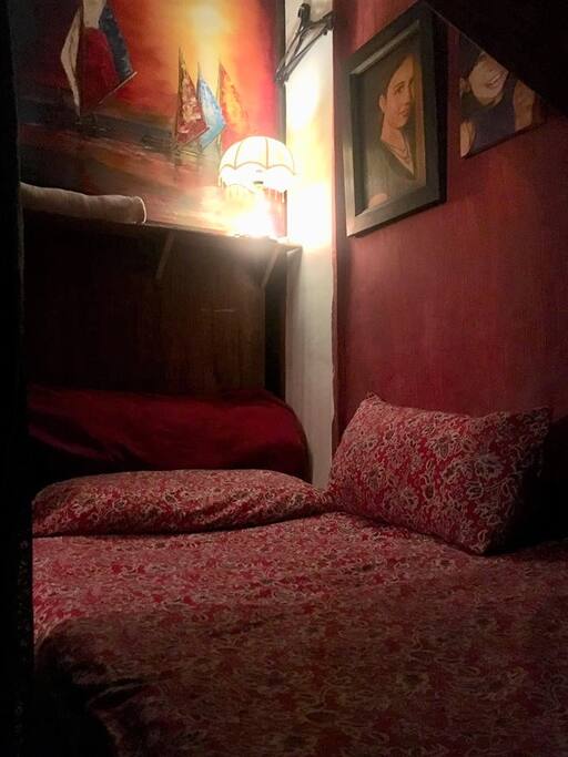 Bangketo Homestay, bed space under stairs very similar to Harry Potter's room.