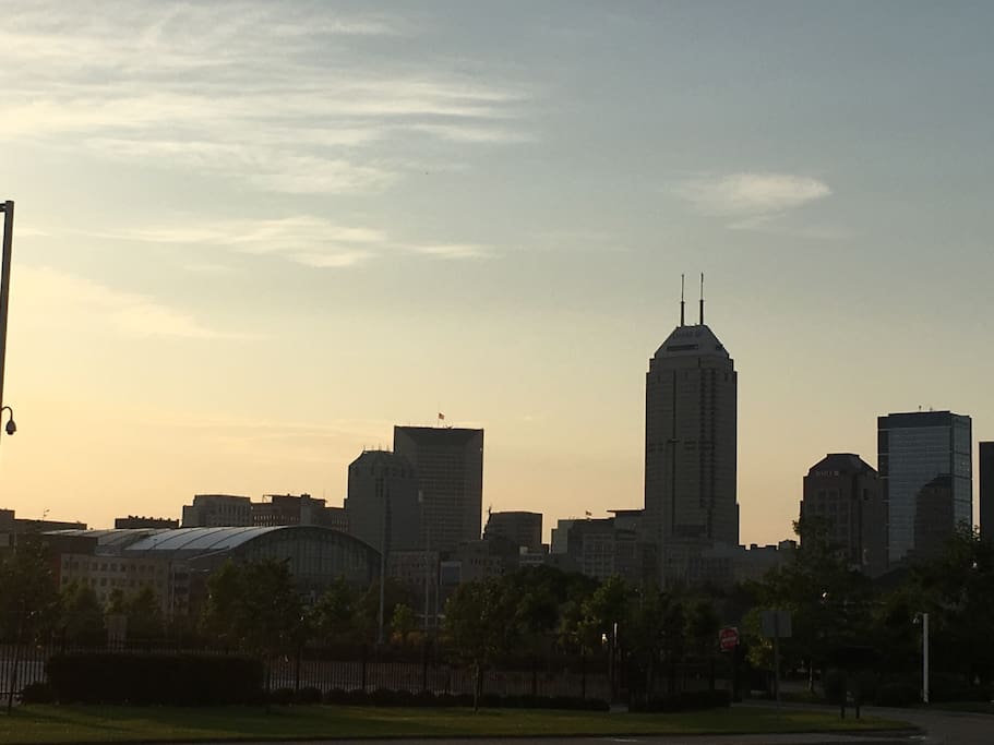 Beautiful view of Indy 50 steps away