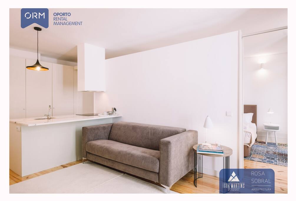 Kitchen + Living room with terrace