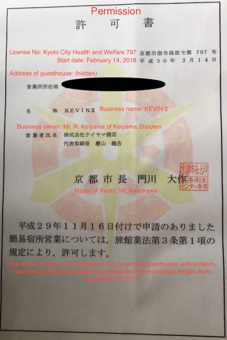 Official Kyoto City License