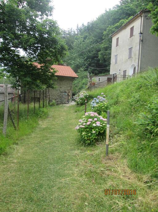 The entrance to the house