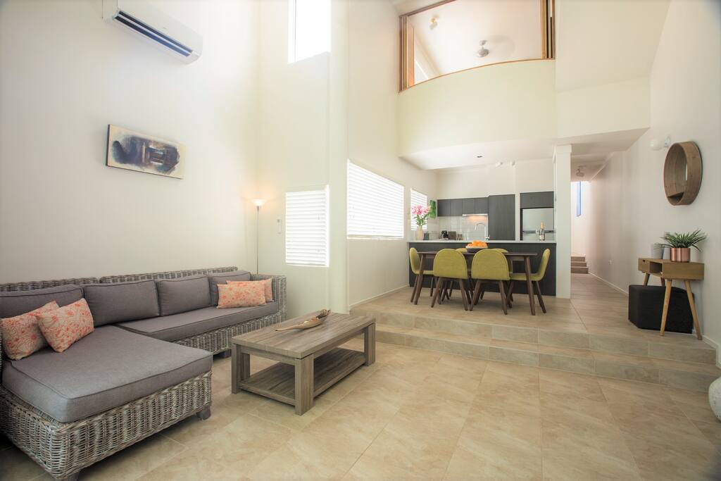 High ceilings and abundant natural light make this a unique and luxurious space.