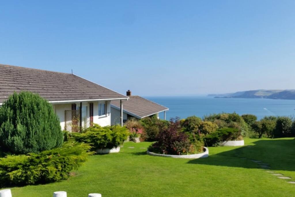 View looking down from the cottages