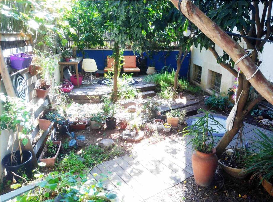 Very big herbal garden with lots of sun air and privacy.