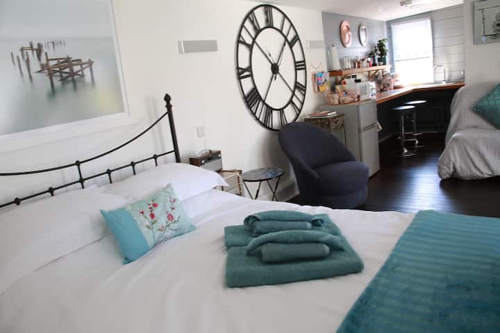 Large comfortably appointed space with Kingsize bed and sofabed plus kitchenette & wet room