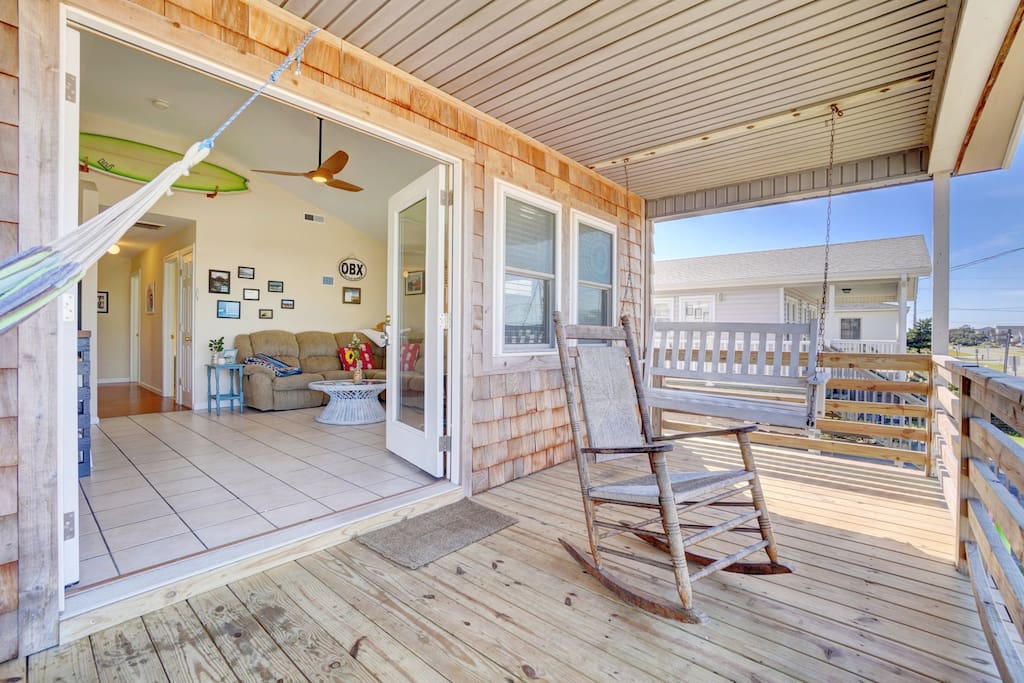 Open the French doors fully to feel the ocean breeze