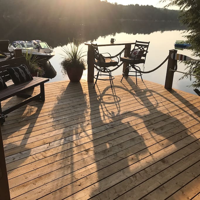 New lake side deck