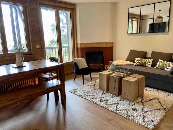 Logement Contemporain Avec Cheminée Pour 8 Pers. - Morillon