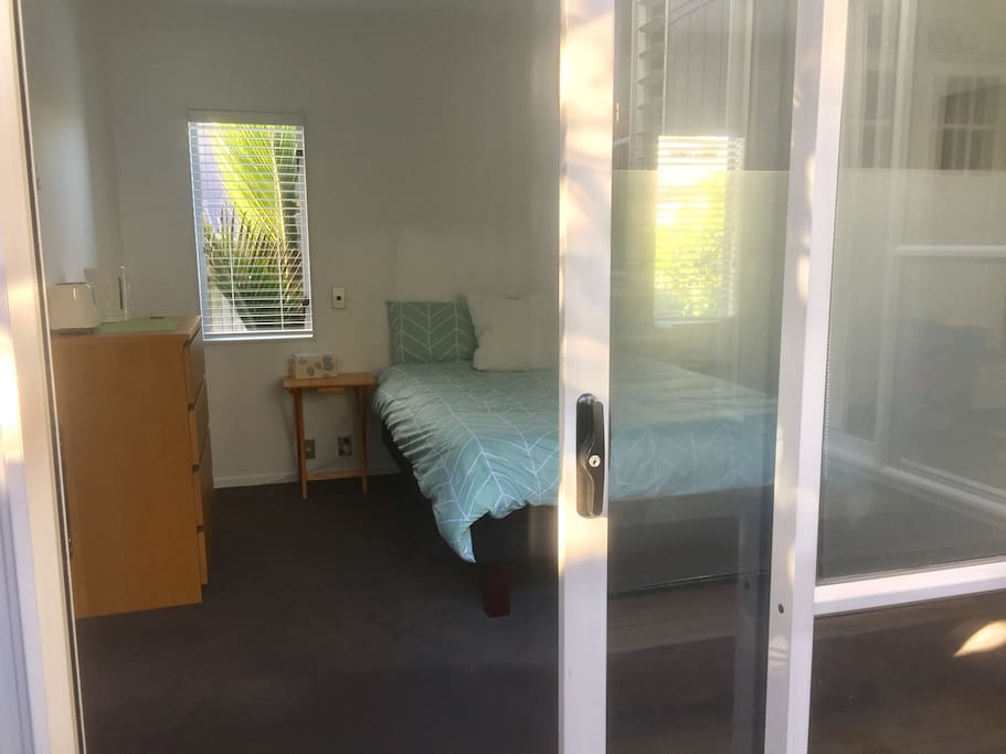 Your private bedroom from deck (its own entrance)