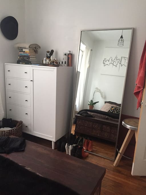 Large floor standing mirror.