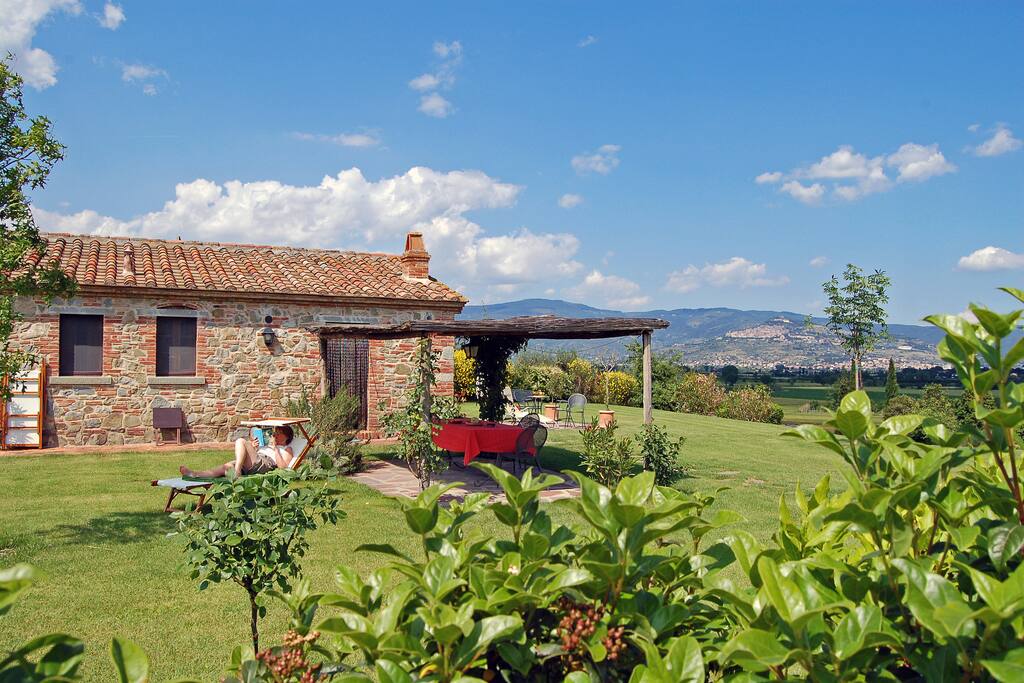 view on mountains and Val di Chiana