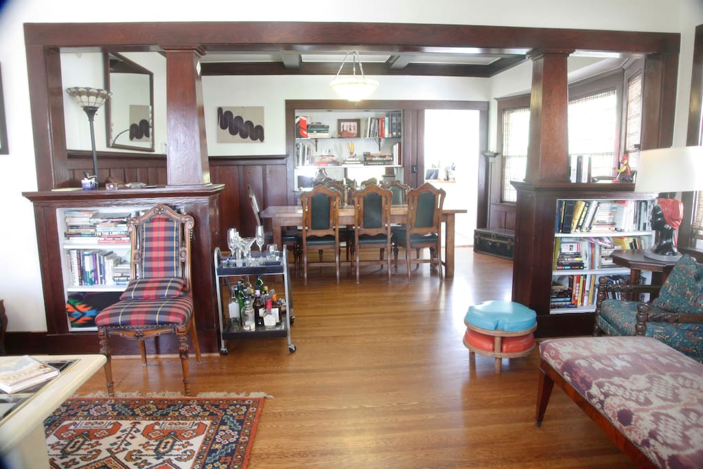 Entrance View of Living Room to Dining Room